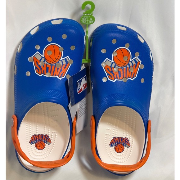 Crocs Classic Clogs NBA New York Knicks Blue Orange M6 W8 Champion Fans Casual main image 6